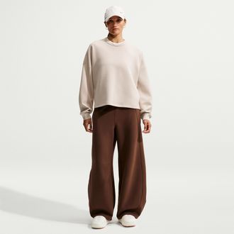 Nike Womens 24.7 ImpossiblySoft High-Waisted Wide-Leg Pants in Brown | IR1932-259