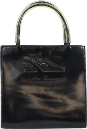 Ferragamo Pre-owned Handbags, female, Black, Size: ONE SIZE Pre-owned Leather Handbag