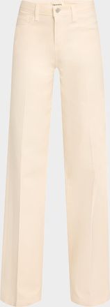 L'agence Clayton Coated Wide-Leg Jeans
