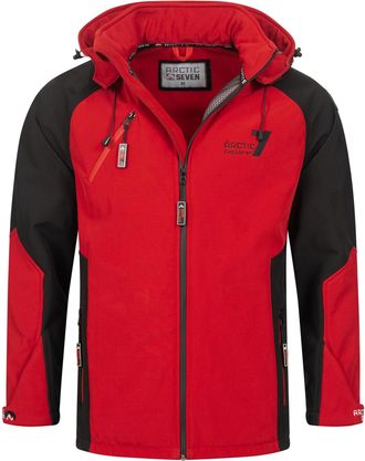 Arctic Seven Softshell Jas voor Heren - Rood-Zwart