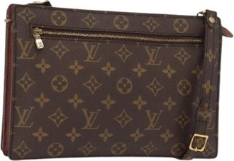 Louis Vuitton Pre-owned Cross Body Bags, female, Brown, Size: ONE SIZE Pre-owned Vintage Canvas Cross Body Bag