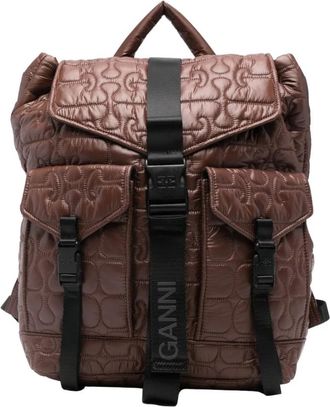 Ganni Tassen, Dames, Bruin, ONE Size, Backpack