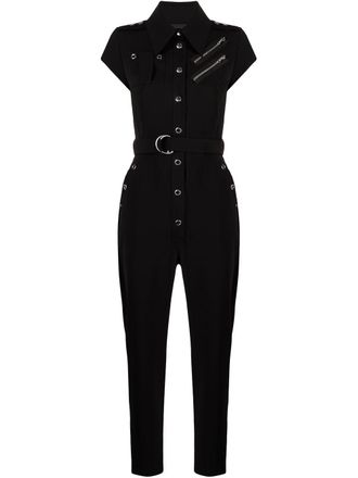 Moschino Tuta intera con cintura - Nero