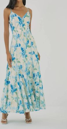 Hutch Tamsin Sleeveless Long Dress In Ivory Sky