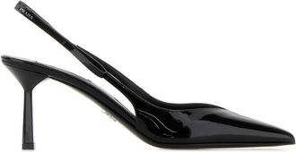 Prada Black Solid Pointed Toe Pumps