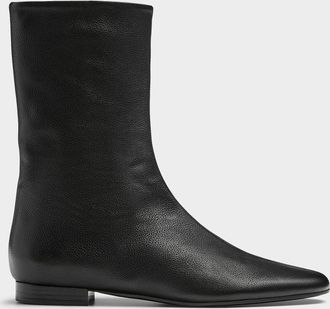 Toteme Womens Grained leather ankle boots Women