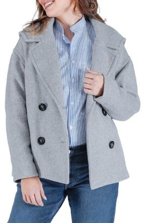 Cache Coeur Malo pregnancy pea coat in Grey at Nordstrom, Size X-Large