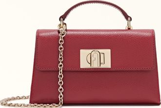 Furla 1927 Borsa Mini M Ciliegia D Rosso Pelle Stampata Donna