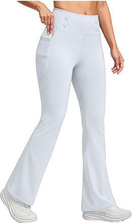 Generic Womens Fleece Lined Leggings Womens Fleece Lined Leggings UK High Waisted Thermal Flared Legging Casual Soft Stretchy Pants Thick Plush Trousers Fashi