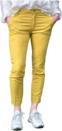 Mason's Jacqueline Curvie Broek - Dames - Chinos - Geel - M - Broeken