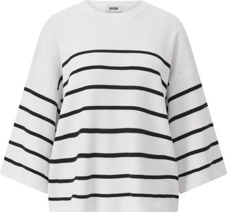 Drykorn Truien & Vesten, Dames, Zwart, L, Katoen, Gestreepte Oversized Trui