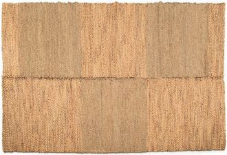 Bazar Bizar Alfombra de hierba marina y jacinto de agua en marr&oacute;n 280x175x1 cm