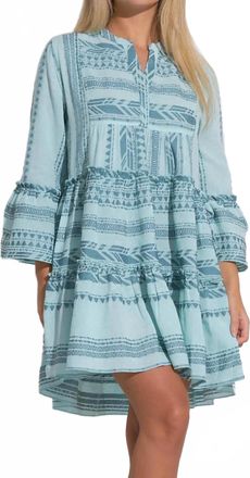 Elan Charli Dress In Blue Two Tone