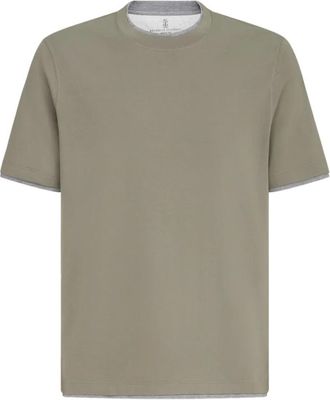 Brunello Cucinelli Hombre, Camisetas, Gris, Talla: 3XL