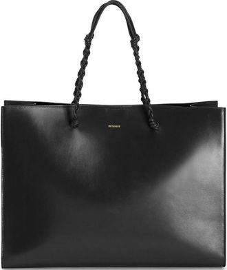 Jil Sander Tangle lederen draagtas