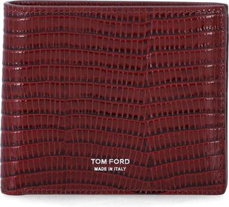 Tom Ford Lizard-Embossed Leather Bifold Wallet