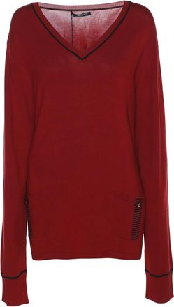 Marina Rinaldi Top con scollo a V - Rosso