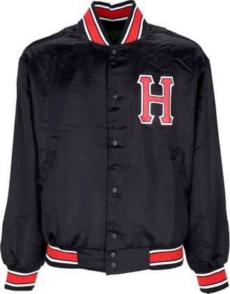 HUF Satin Bomberjack Zwart - Heren - Bomber jackets - Zwart - M - Katoen - Jassen