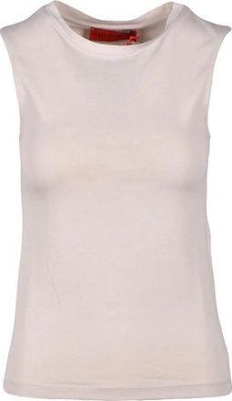 Wild Cashmere Beige Cashmere-Blend Fitted Tank Top