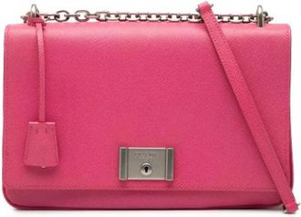 Prada Pre-owned Vintage Crossbody Bag - Dames - Vintage Schoudertas - Roze - ONE Size - Leer - Vintage