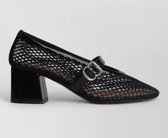 Alaia mesh high-heel mary jane pumps