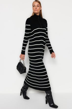 Trendyol Modest Dames Zwart Maxi Lang Casual A-lijn Modest Jurken