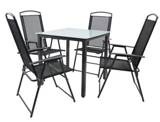 ebuy24 Juego De 5 Piezas De Muebles De Jard&iacute;n De Grupo De Asientos 80m 105x80x80 - Vcm