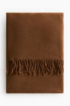 H&M Decke aus Wollmischgewebe mit Fransen - Beige