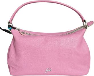 Gabs Roze Gehamerd Leren Schoudertas - Dames - Handtassen - Roze - ONE Size - Katoen - Tassen