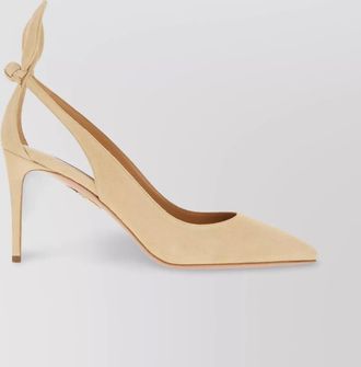 Aquazzura suede bow tie pumps
