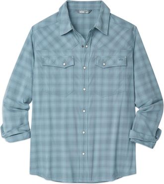Stio | Mens Eddy Shirt Long Sleeve, Size XX-Large in Stormy Weather Plaid
