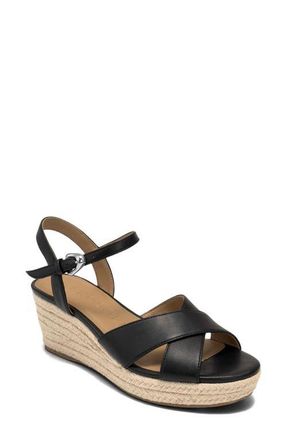 Aerosoles Casarina Platform Wedge Sandal in Black at Nordstrom, Size 9.5