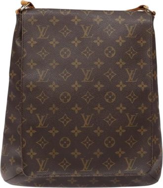 Louis Vuitton Musette Brown Canvas Shoulder Bag (Pre-Owned)