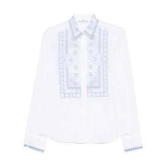 Ermanno Scervino Shirts, female, White, Size: XS Shirt With Embroidery