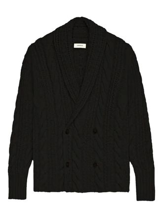 A Paper Kid double-breasted cardigan - men - Cashmere/Merino - 48 - Black