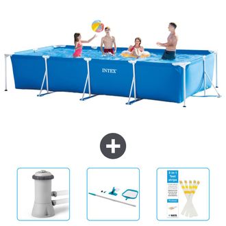 Intex Piscina Con Estructura Rectangular - 450x220x84 Cm - 6-piezas Scb82