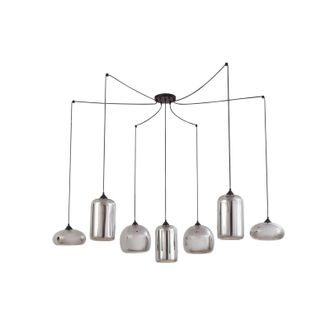 Lindby L&aacute;mpara Colgante marla En Negro De Vidrio - Lindby