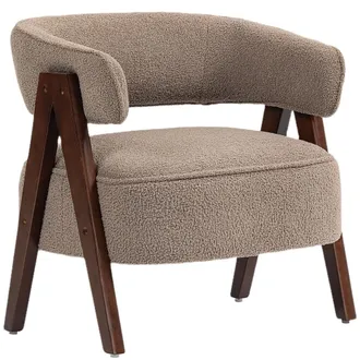 HOMCOM Butaca de sal&oacute;n 70x64x71 cm marr&oacute;n