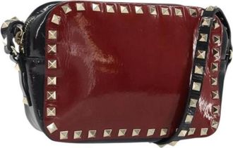Valentino Pre-owned Cross Body Bags, female, Red, Size: ONE SIZE Pre-owned Vintage Coated Canvas Shoulder Bag