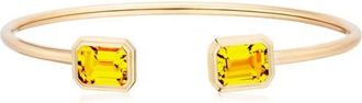 Goshwara Manhattan Round Flex Cuff in Yellow at Nordstrom