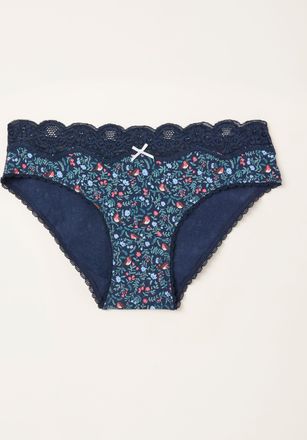 Fat Face FatFace Navy Robin Print Classic Knickers