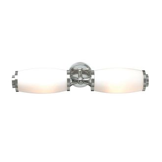 Netlighting Eliot 2 Light Bathroom Twin Wall Light Polished Chrome IP44 G9 in Grey