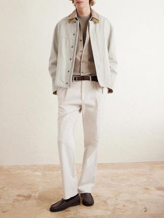 Tom Ford Suede-Trimmed Cotton-Canvas Field Jacket