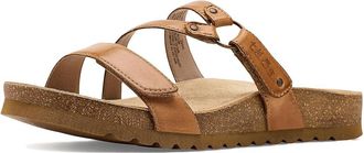 Taos Footwear Ringslide Womens Sandals Caramel : 10 M, Cork/Leather/Suede