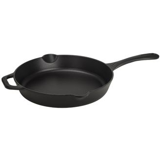 Victoria Victoria - 36270 Sart&eacute;n Hierro Fundido Esmaltado Inducci&oacute;n 25cm, Apta Fuego, Barbacoa, Horno Cast Iron Skillet Negro