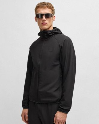 HUGO BOSS Commuter Mens Hooded Jacket - Black - Size X-Large