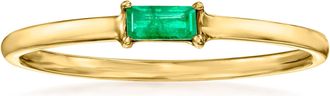 RS Pure by Ross-Simons Emerald Ring in 14kt Yellow Gold