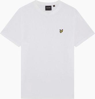 Lyle & Scott Mens Lyle & Scott Popcorn Jacquard T-Shirt - White - Size: 40