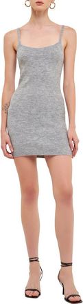 endless rose Knit Minidress in Heather Grey at Nordstrom, Size X-Small