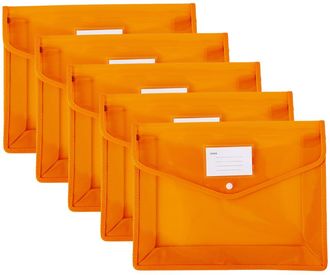 OEM Bolsas Para Documentos Con Cierre De Bot&oacute;n A Presi&oacute;n, Organizadores De Documentos Impermeables, Aptos Para Papel Tama&ntilde;o Carta, Laterales De Tela (paqu